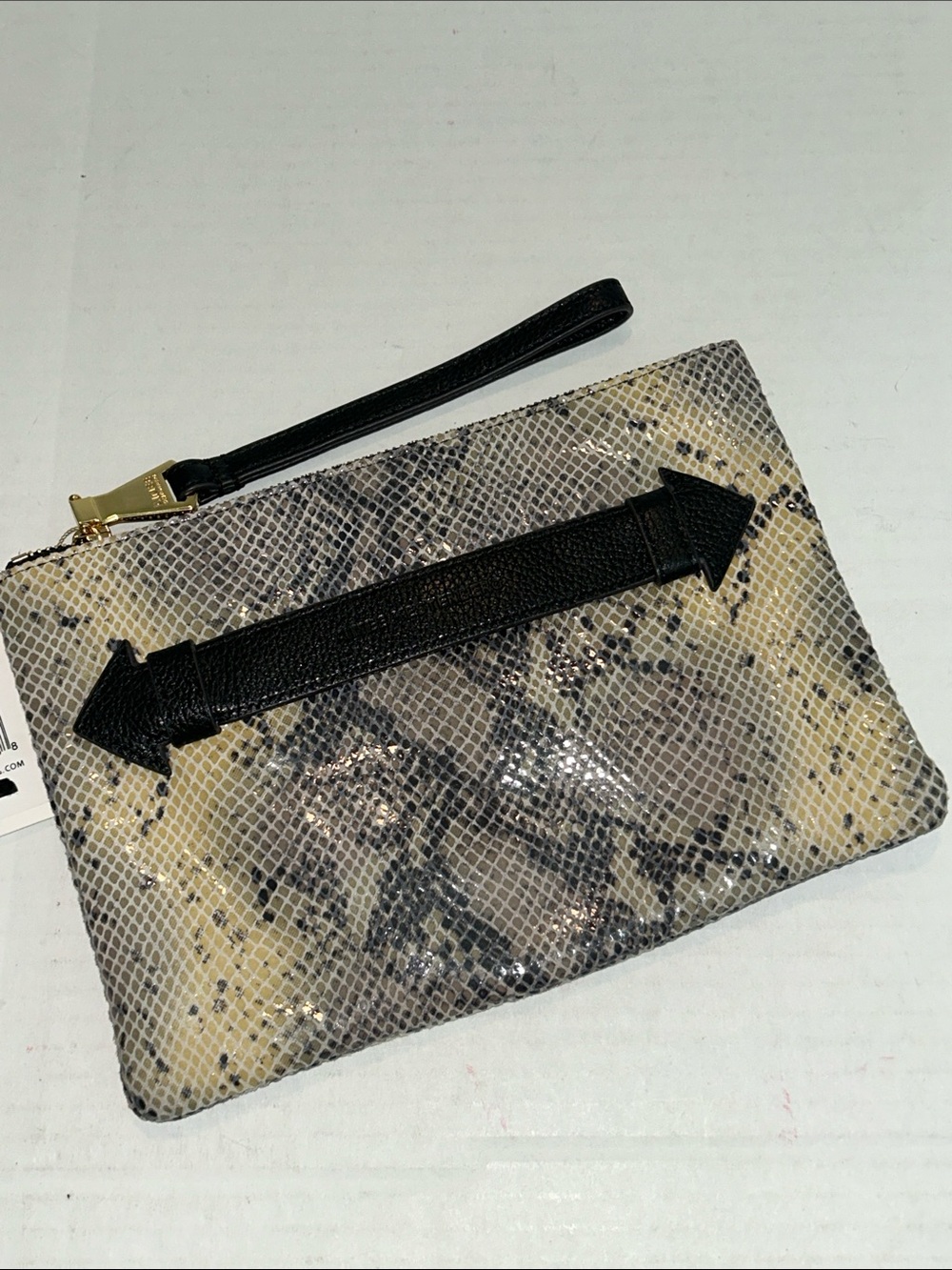 Aimee Kestenberg large Pouch wristlet handbag cobra NEW